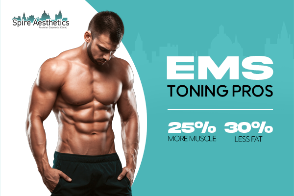 image of man with benefits of EMS toning pros treatment to help combat weight gain Clydebank