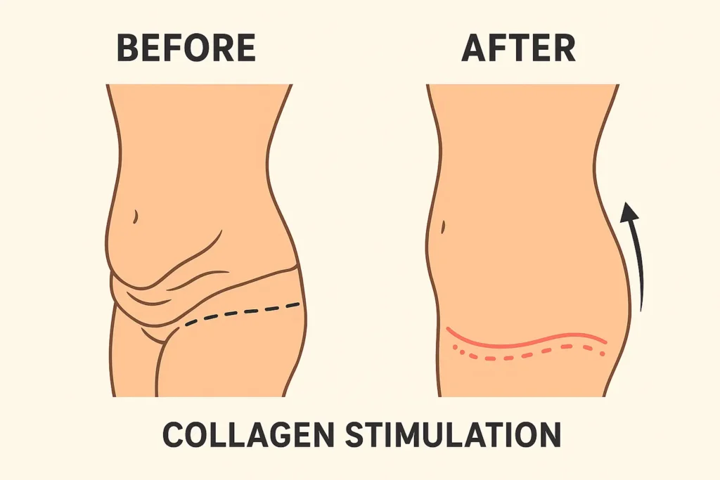 Before and after results for sagging skin after weight loss injections Clydebank